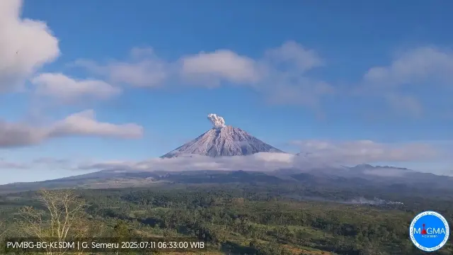 Gunung Semeru Erupsi Minggu Pagi, Kolom Abu Capai 1.000 Meter