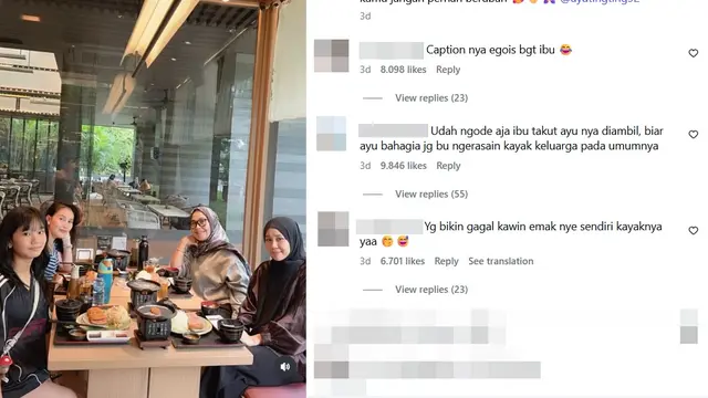 pesan Umi Kalsum Ayu Ting Ting dikritik netizen