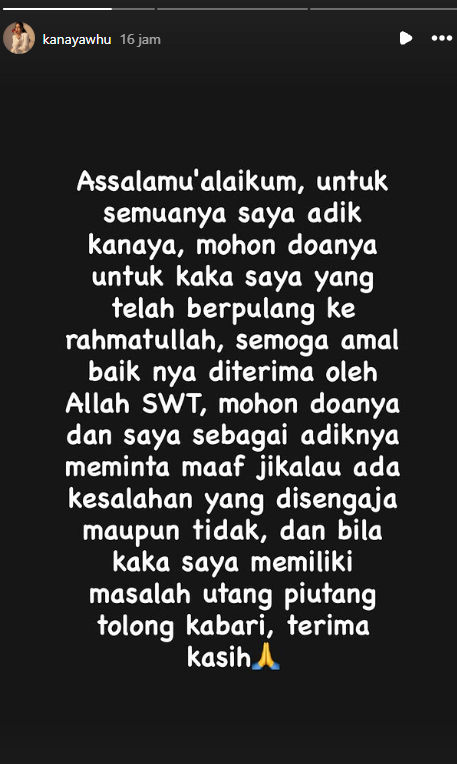 Kanaya Whu, Vokalis MK9, Berpulang Setelah Berjuang Lawan Kanker