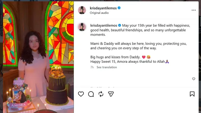 Amora Lemos ulang tahun ke-15