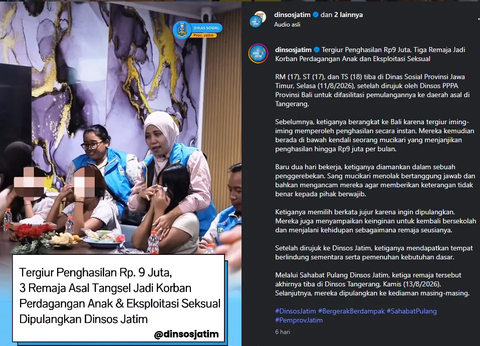 Dijanjikan Rp9 Juta Sebulan, 3 Remaja Malah Terjebak Eksploitasi Seks di Bali