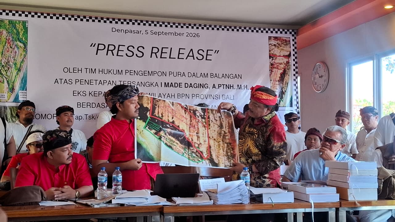 eks Kakanwil BPN Bali tersangka tanah Pura Dalam Balangan