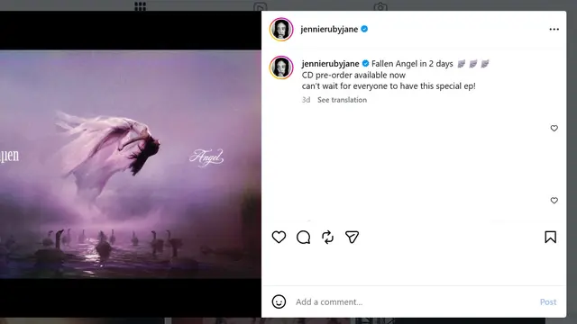 Jennie BLACKPINK Fallen Angel