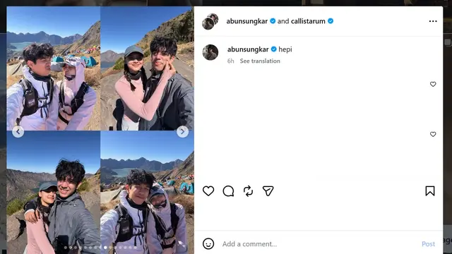 Abun Sungkar Callista Arum Rinjani