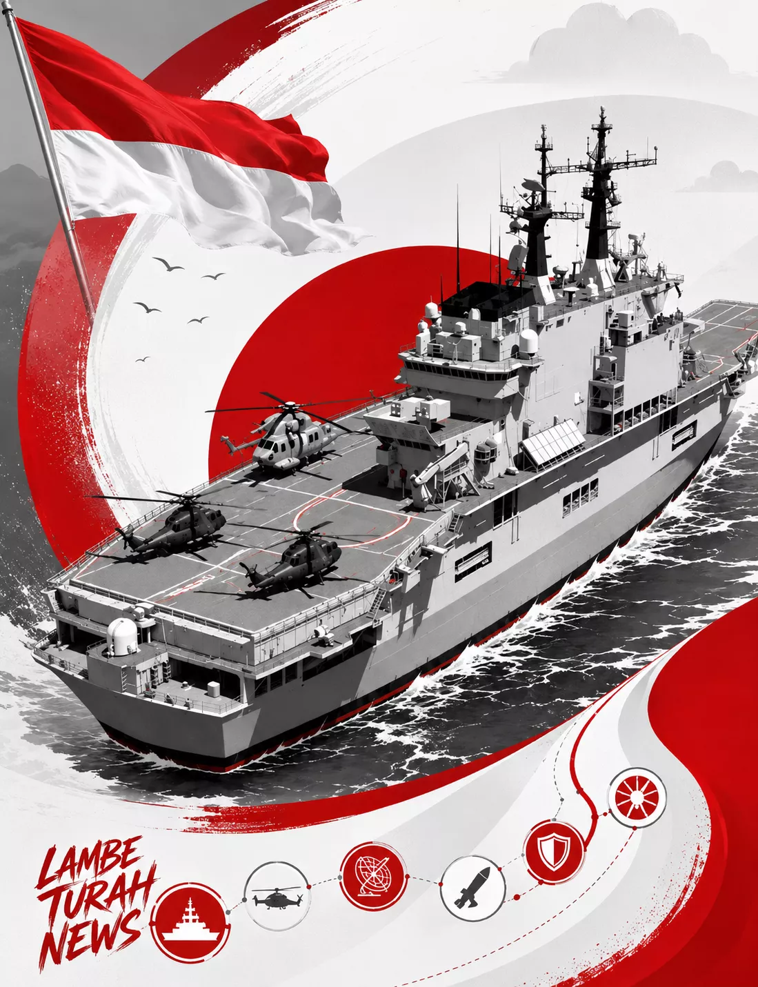 kapal induk pertama RI KRI Gajah Mada