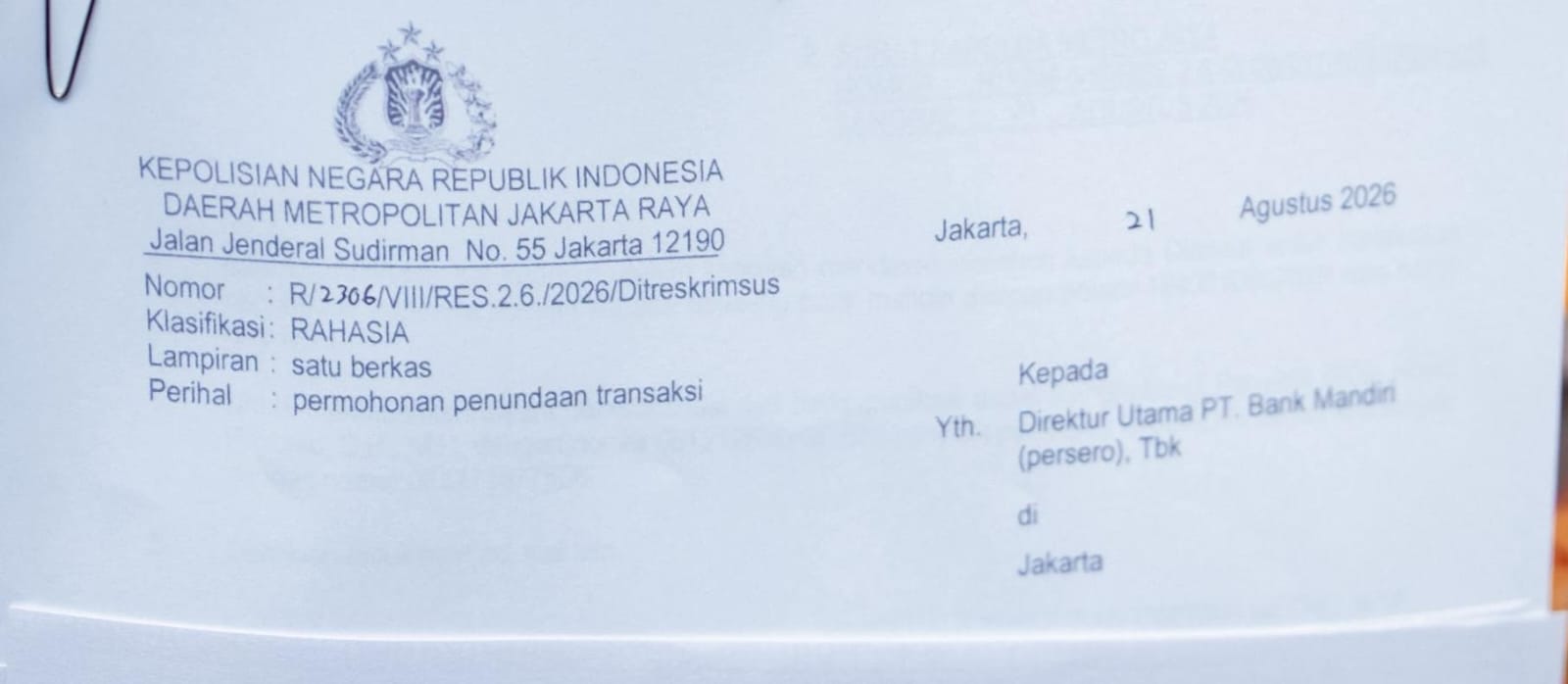 Bukan Diblokir! Polda Metro Jaya Ungkap Status Rekening Dana AMPB yang Sempat Bikin Heboh