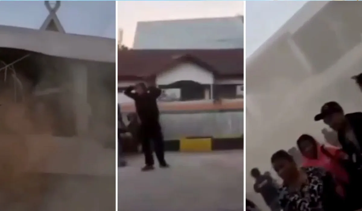 Video Detik-Detik Gedung Pelabuhan Maumere Ambruk Saat Gempa M7,7 Guncang Flores