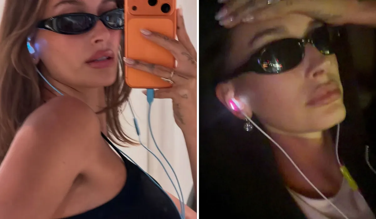 Hailey Bieber Bocorkan Headphone Kabel Bercahaya SKYLRK Milik Justin Bieber