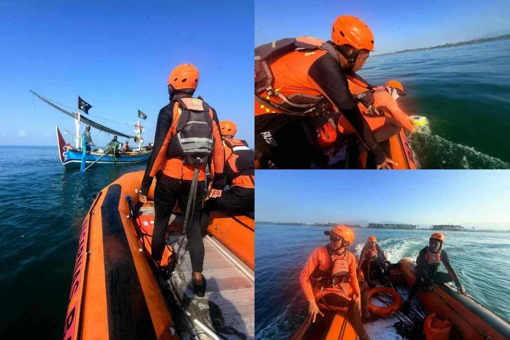 WNA Inggris Hilang Terseret Arus di Pantai Tembles, Tim SAR Kerahkan Rubber Boat hingga Drone Thermal