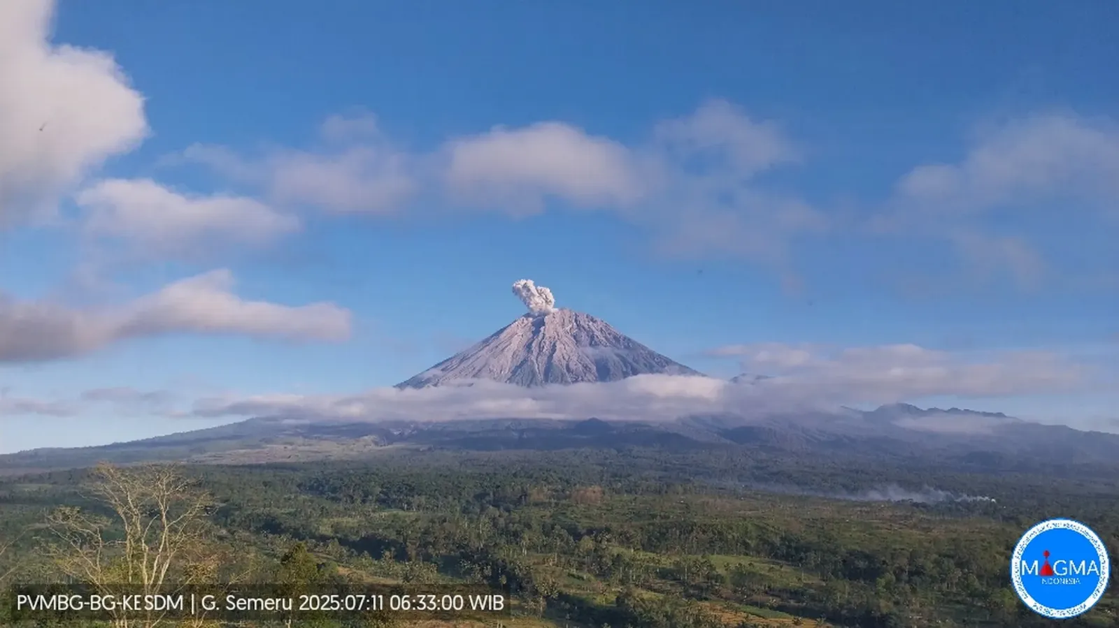 Gunung Semeru Erupsi Minggu Pagi, Kolom Abu Capai 1.000 Meter