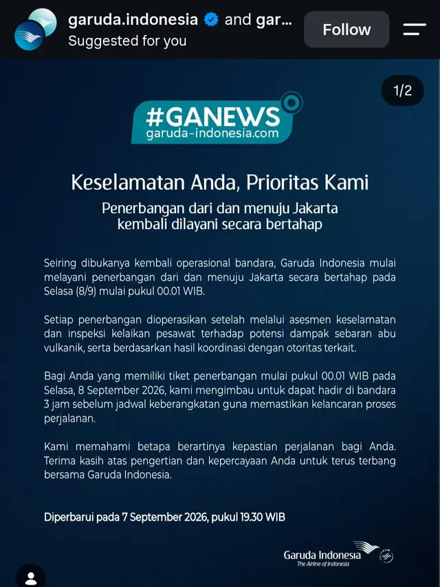 Bandara Soekarno-Hatta resmi dibuka Garuda Indonesia